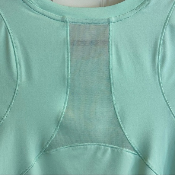 All in motion mint green back vented cap sleeve athletic top woman S - Picture 8 of 9